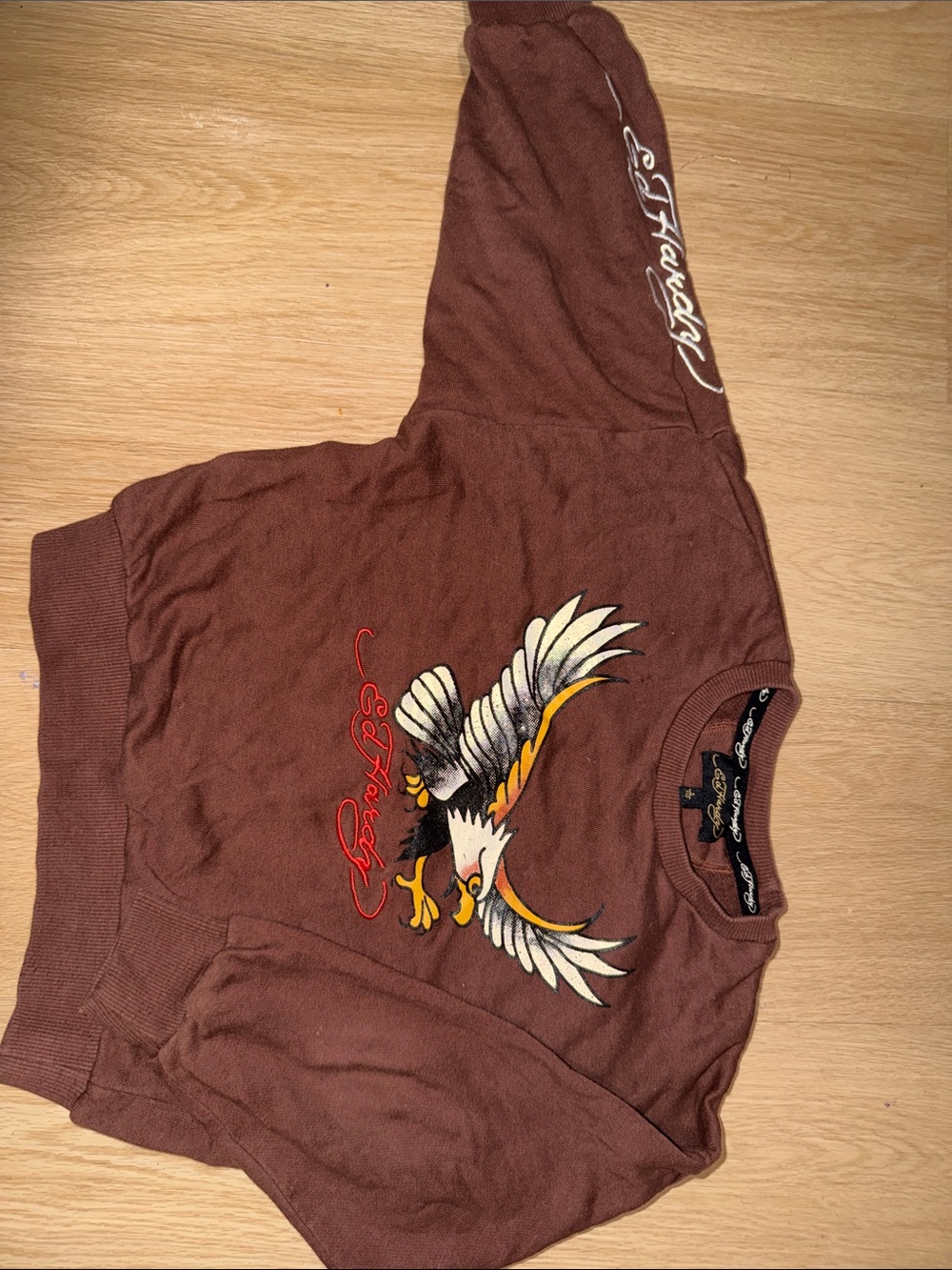Ed Hardy Brown Kids' Eagle Graphic Sweatshirt